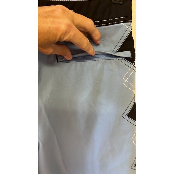 Mada Pink And Blue Board Shorts Sz 30 beachycoastal resort wear - Picture 6 of 10